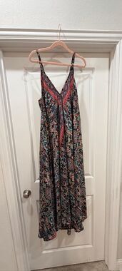 Advance Bohemian Paisley Print Halter Maxi Dress OSFM Hippie Resort Festival